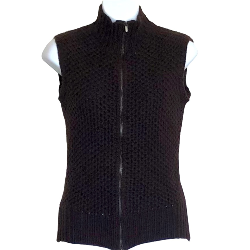 MAGO Made in Italy Cashmere Leather Women’s Full Front Zip Vest Sz S